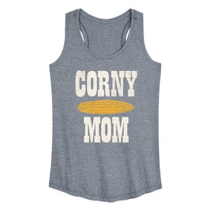 Women's - Instant Message - Valentine's Day Corny Mom Graphic Racerback Tank - 1 of 4