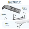 Metal Folding Picnic Bench - Portable HDPE Top Camping Seat for Garden, Sports, Parties | Indoor&Outdoor - 3 of 4