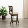 24" Counter Height Swivel Stool Modern Dining Chairs Bar Chairs X-Backrest Chair Armless Stool - 3 of 4