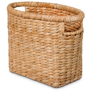 BIRDROCK HOME Sea Grass Storage Basket w/ Handles - Woven Decorative Organizer Bin for Living Room, Bathroom & Home Decor - Natural - 1 of 4