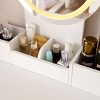 Okak 47" Vanity Desk with Large Mirror, Dressing Table Set with Charging Station, Makeup Vanity with 5 Drawers and Cabinet for Bedroom - 4 of 4