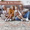 Washable Low-Pile Area Rug – Stain-resistant vintage medallion design, non-slip. Ideal for nurseries, living rooms, offices - 4 of 4