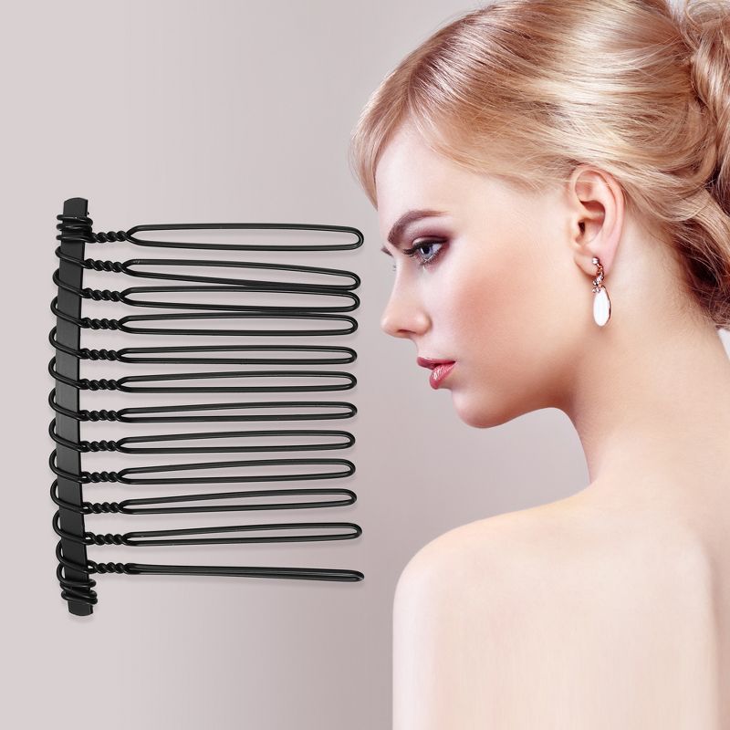Unique Bargains No Slip Hair Side Combs Accessories Metal Everlasting Luxurious Finish 12Pcs, 3 of 7