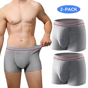 CARER 2pk Washable Mens Incontinence Underwear Reusable Leakproof Boxer Briefs with Mild Absorbency - 1 of 4