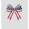 American Flag Ribbon Bow Women's Crew Neck Short Sleeve Top - image 2 of 3