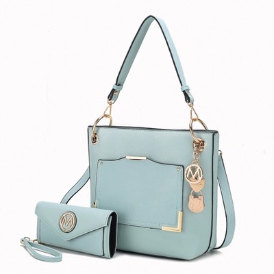 MKF Collection Grace Vegan Leather Women’s Tote Bag with Wallet by Mia K- Seafoam