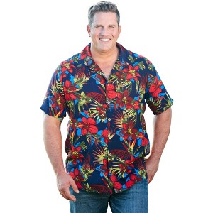 KingSize KS Island Printed Rayon Short-Sleeve Shirt - 1 of 4