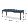 Traditional Tufted Ottoman Bench Features Plush Cushioning for Extra Seating in Entryway or Living Room -3irtyhousy - 4 of 4