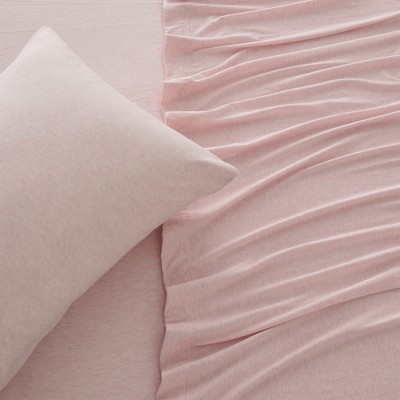 Ultra-Soft Pink Cotton Blend Twin XL Jersey Sheet Set