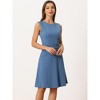 INSPIRE CHIC Women's Work Round Neck Sleeveless Fit and Flare Dresses - 2 of 4