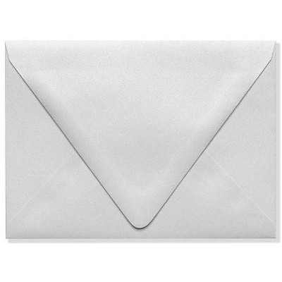 LUX A6 Contour Flap Envelopes 4 3/4 x 6 1/2 50/Box Crystal Metallic 1875-30-50