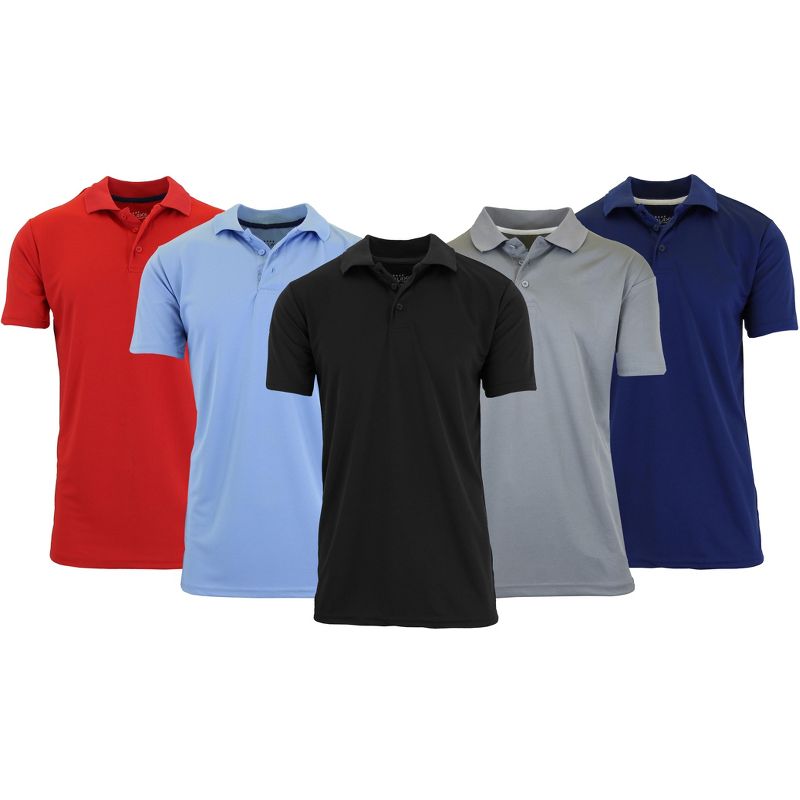 Galaxy By Harvic Men's Tagless Dry-Fit Moisture-Wicking Polo Shirt, 2 of 3