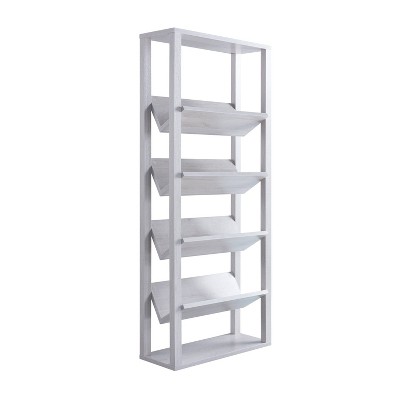 71" Cinerus 6 Shelf Bookshelf White - miBasics