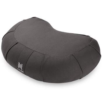 Node Fitness Zafu Meditation Cushion, 17" Crescent Yoga Bolster Pillow