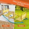INFURNIC Baby Activity Gyms Triple Seat Seesaw with Safety Handles for Fun Outdoor Play, Multicolor, 30"*18"*4" - 2 of 4