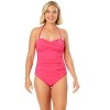 Women's Live In Color Twist Front Shirred One Piece Swimsuit - image 2 of 4