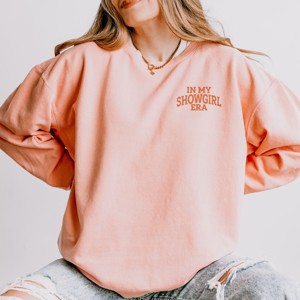 Embroidered In My Showgirl Era - Women's Lightweight Garment Dyed Sweatshirt - 1 of 3