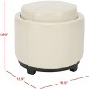 Chelsea Round Tray Ottoman - HUD8232 - Safavieh Couture - 4 of 4