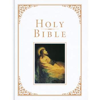 KJV Family Bible, Deluxe White Bonded Leather-Over-Board - by  Holman Bible Publishers (Leather Bound)