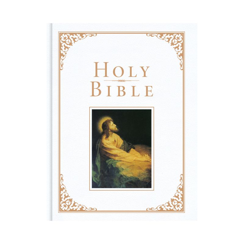 KJV Family Bible, Deluxe White Bonded Leather-Over-Board - by  Holman Bible Publishers (Leather Bound), 1 of 2