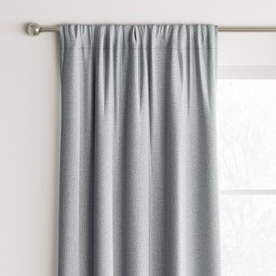 1pc 42"x84" Room Darkening Heathered Thermal Window Curtain Panel Gray - Room Essentials™