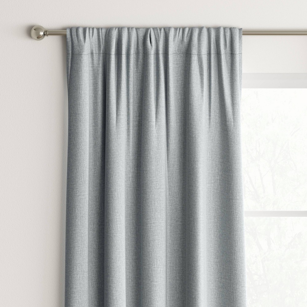 Photos - Curtains & Drapes 42"x84" Room Darkening Heathered Window Curtain Panel Gray - Room Essentia