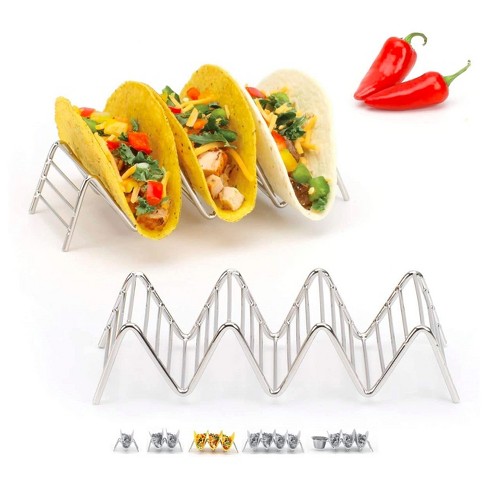 2 Lb. Depot Taco Holder Set Taco Shell Holder, Silver Set Of 6 : Target