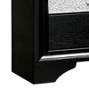 Royal Hampton Nightstand with Silver Trim Accent and 1 Jewelry Drawer, Black - 4 of 4