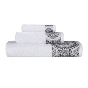 Medallion Cotton Jacquard Towel Set by Blue Nile Mills - 1 of 4