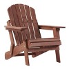 Okak Oversized Patio Folding Adirondack Chair Wooden Accent Chair for Porch,Garden&Backyard,Outdoor Lounge Chair,330lbs Max - 4 of 4