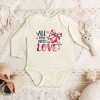 The Juniper Shop All You Need Is Love Coquette Baby Long Sleeve Bodysuit - 2 of 3
