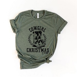 Simply Sage Market Women's Cowgirl Christmas Club Short Sleeve Graphic Tee - 1 of 4