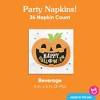 Big Dot of Happiness Jack-O'-Lantern Happy Halloween Party Napkins, Kids Halloween Party Decor, White 3-Ply Paper Beverage Napkins - 24 Count - 4 of 4