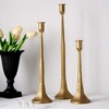 MOEPISY Iron Taper Candle Holder Set of 3, Gold Candlestick Holders Decorative Candle Stand (Gold) - 3 of 4