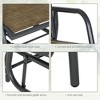 Resenkos Swing Glider Chair,  Outdoor Chair,Outdoor Glider Chair, Steel Swing Chai with Curved Armrests, Brown - 3 of 4