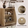 Okak Modern Storage Cabinet With 4 Door & Adjustable Shelf, Wood Sideboard Buffet Cabinet Ample Storage for Living Room,Diningroom,Kitchen - 4 of 4