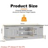 Living Room Farmhouse TV Stand for 65 Inch TVs Entertainment Center with Storage Cabinets - Ample Organized Storage - 3 of 4