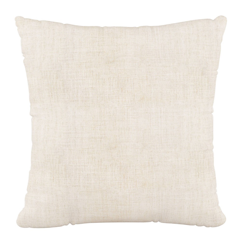 Photos - Pillowcase Polyester Square Pillow In Linen Talc - Skyline Furniture