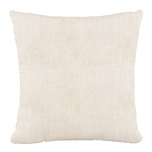 Polyester Square Pillow In Linen Talc - Skyline Furniture