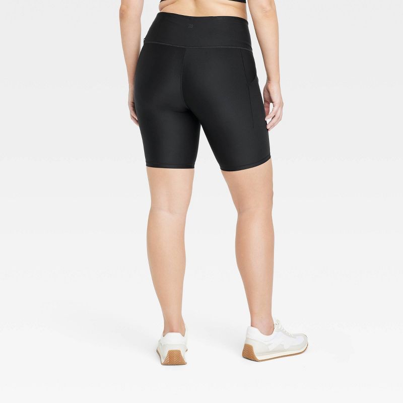 Women's Effortless Support High-Rise Pocketed Bike Shorts 8" - All In Motion™, 4 of 6