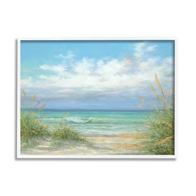 Stupell Industries Sea Shoreline Horizon Scenery Framed Giclee Art