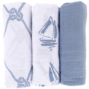 Ely's & Co. Cotton Muslin Swaddle Blanket  3 Pack - 1 of 4