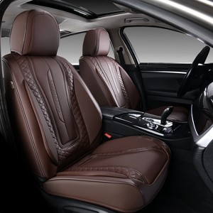 Coverado Auto Seat Covers Faux Leather Seat Protector With Stylish Design - 1 of 4
