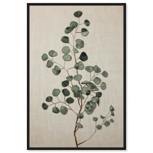 Art Remedy Eucalyptus Embroidery II Minimalistic Botanical and Floral Art Prints Framed - 1 of 4