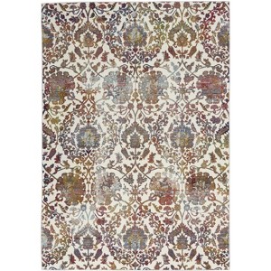 Global Vintage GLB06 Ivory/Blue Area Rug Colorful Vintage Damask By Nourison - 1 of 4