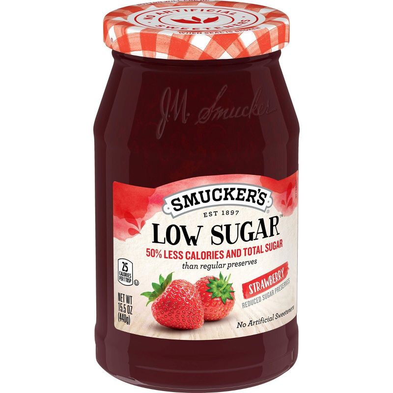 Smucker&#39;s Low Sugar Strawberry Preserves - 15.5oz, 4 of 7