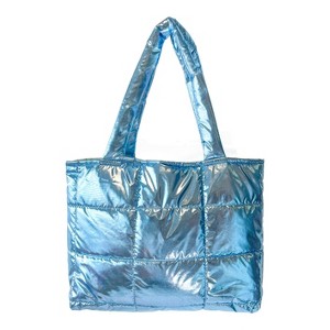 Quilted Tote Bag Blue - Bullseye's Playground™ - 1 of 4