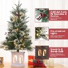 3ft Pre-assembled Lights Snowflake Christmas Tree, Small Artificial Christmas Tree with Elk Light Base and 78 LED Lights, 8 Lighting Modes Hinged - 4 of 4