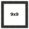 PosterPalooza | 9x9 Thin Barnwood Picture Frame, UV Acrylic, 2 Finishes - Grey and Black - 2 of 4