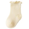 MyKids-USA Baby Solid Color Mesh Breathable Ruffle Design Socks - 3 of 4